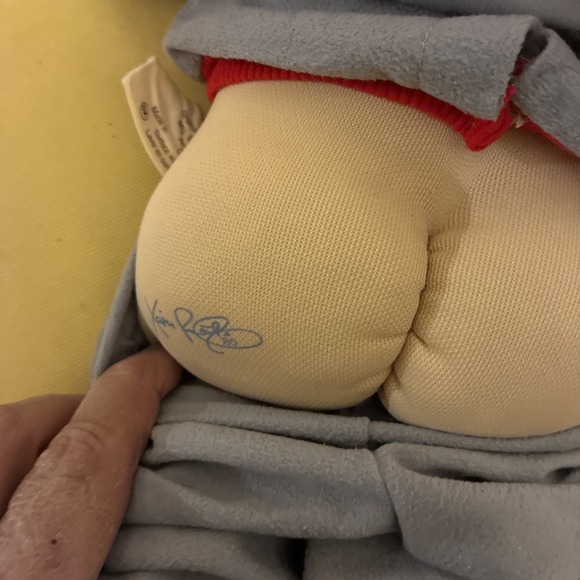 Vintage Cabbage Patch Kid Doll 1978 1982 Head 3 Red Hair Blue Eyes 1 Dimple - Picture 8 of 10